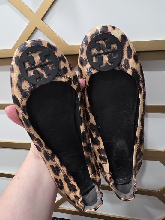 Tory Burch Shoes - Tory Burch Leopard Print Reva Ballet Flats - Tan/Black